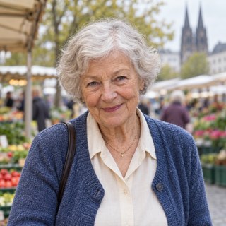 Marga schaut in die Kamera